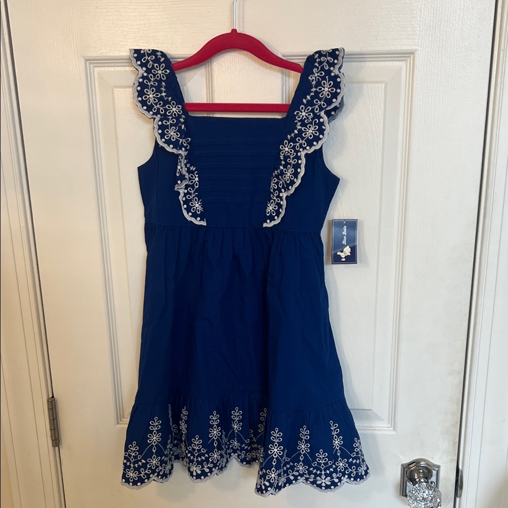 NEW Gymboree  Blue Belle Royal Blue Dress with White Detailing